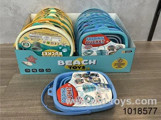 folded beach bucket in display box（16pcs/display box）