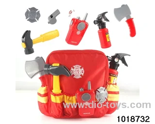 Firefighting backpack set in opp bag
