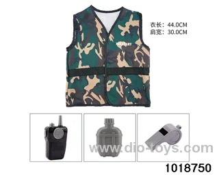 Camo set with walkie talkie in PP bag with header