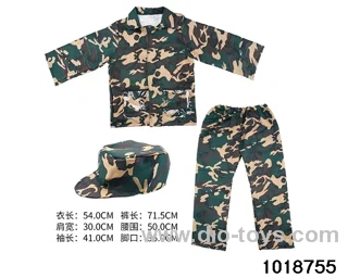 Camouflage military suit in PP bag with header