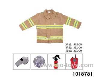 Fire protection suit with walkie talkie in PP bag with header