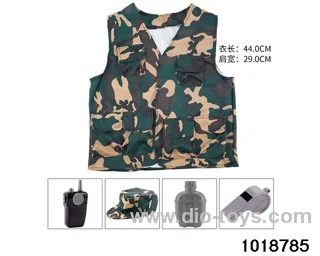 Police suit with walkie talkie in PP bag with header