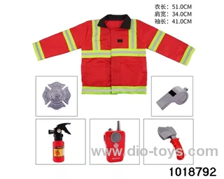 Fire protection suit with walkie talkie in PP bag with header