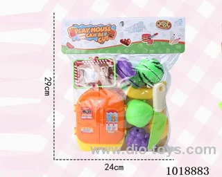 Fruit cutting toy in PP bag with header