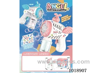 10-hole bubble gun with light not include battery 2color mixed loading in color box