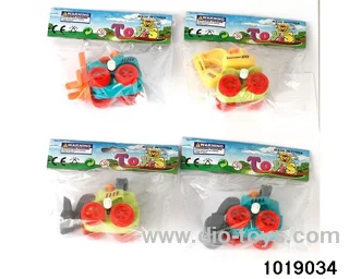 Wind-up engineering vehicle in PP bag with header
