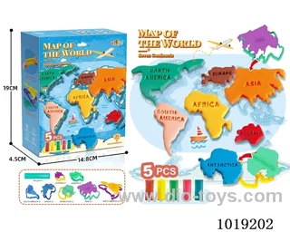 map of the world colored mud in color box