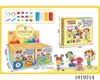12pcs clown party Colored mud in display box