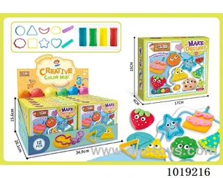 12pcs dessert colored mud in display box