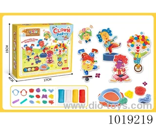 clown party Colored mud in color box