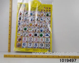 English alphabet wall chart in opp bag