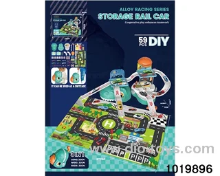 Alloy parking lot (with 6 alloy cars) in color box