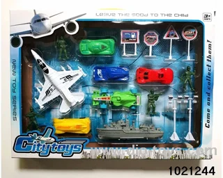 pull back plane+ejector car in window box