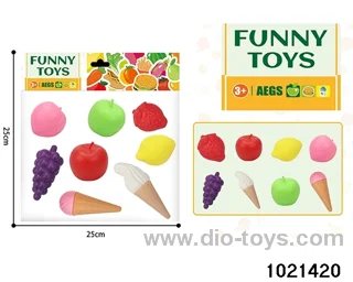 8pcs Blown fruit ice cream in pe bag with header