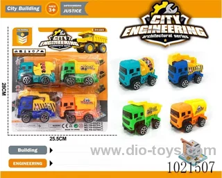 4PCS Sliding truck in Blister card
