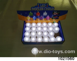 LED electronic candle light (white shell white wick (micro-flash)) in display  box