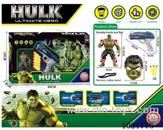 Hulk soft gun set with Light &Mask in window box