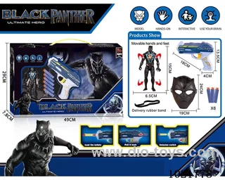 Black Panther soft gun set with Light &Mask in window box