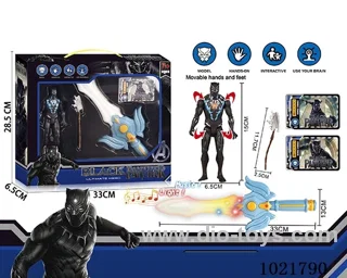 Black Panther &Glowing sword with sound in window box