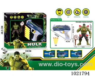 Hulk soft gun set with Light &weapon in window box
