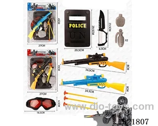 gun toys 4color  mixed loading in PP bag with header