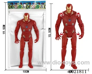 6.5inch Iron Man with light (could movable joint)in Opp bag