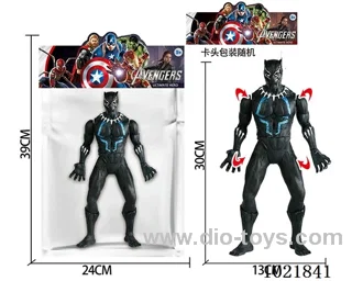 12inch Black Panther with light &music (could movable joint) in PP bag with header