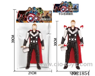 12inch Thor_x000D_
 with light&music (could movable joint)in PP bag with header