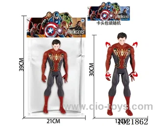 12inch Spider-Man with light&music (could movable joint)in PP bag with header