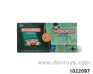 Monopoly Scrabble Two-in-One in color box