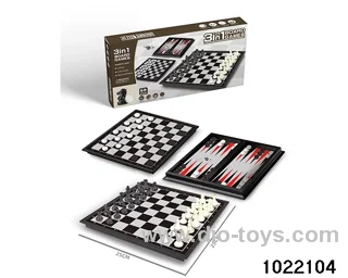 Magnetic 3-in-1 Chess in color box