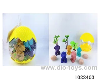 dinosaur with dinosaur egg in Net bag