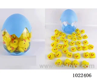 38pcs Rubber Duck with whistle in cannon