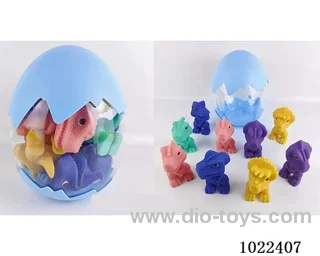 9pcs Rubber dinosaur in cannon