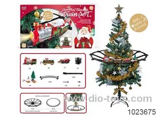 Christmas tree support rail train in color box