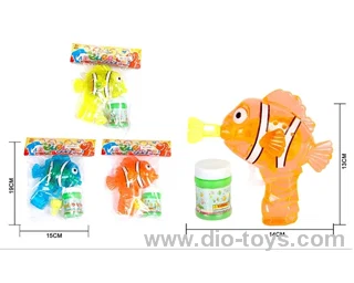 bubble gun 3color mixed loading in PVC bag with header