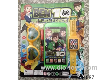 Telephone &watch &glasses include battery in blister card