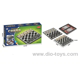 3 in 1 Chess in color box