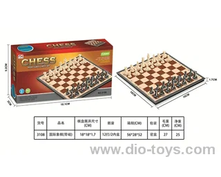 Chess with magnetism in color box