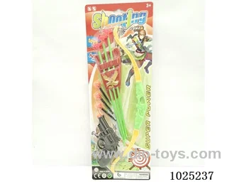 Bow and arrow &soft gun in blister card