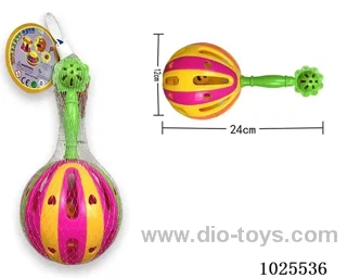 rattle ball  12cm  in net bag
