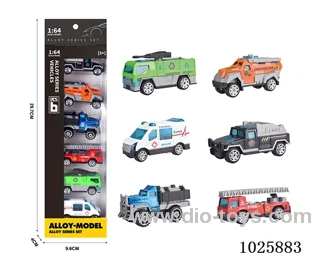 6pcs 1:64 free wheel alloy car 6color mixed loading in window box