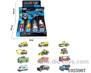 1:64 free wheel alloy car 12sets mixed loading in display box