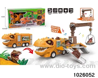 Dinosaur storage track car set W L/M in color box