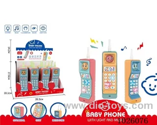 baby education mobilephone with light&music not include battery in display box