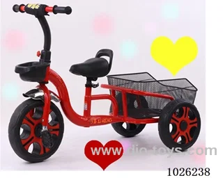 child's tricycle in cartons