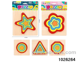 Wooden Patchwork in PP bag with header
