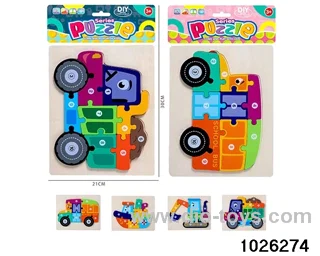 Wooden puzzle in PP bag with header