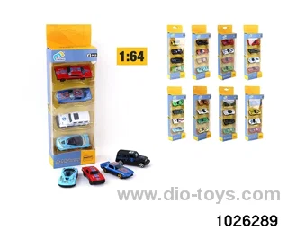 1:64 sliding alloy car in 4pcs window box