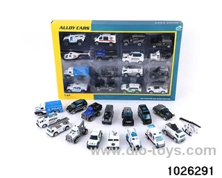 1:64 sliding alloy car in 16pcs window box